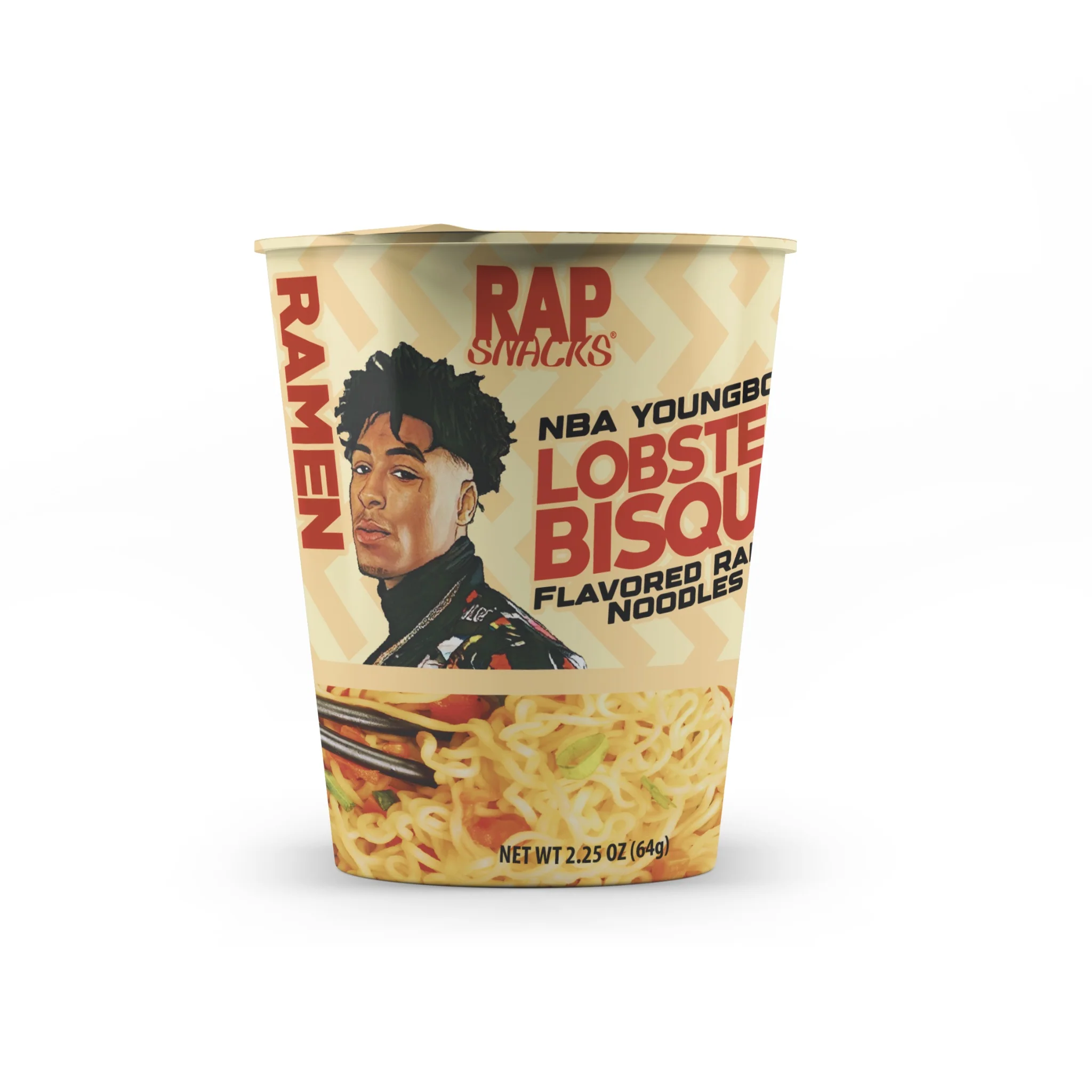Rap Snacks NBA Youngboy Lobster Bisque Flavor Ramen Noodles 2.25oz Cup